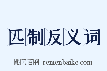 匹制反义词是什么意思的图片